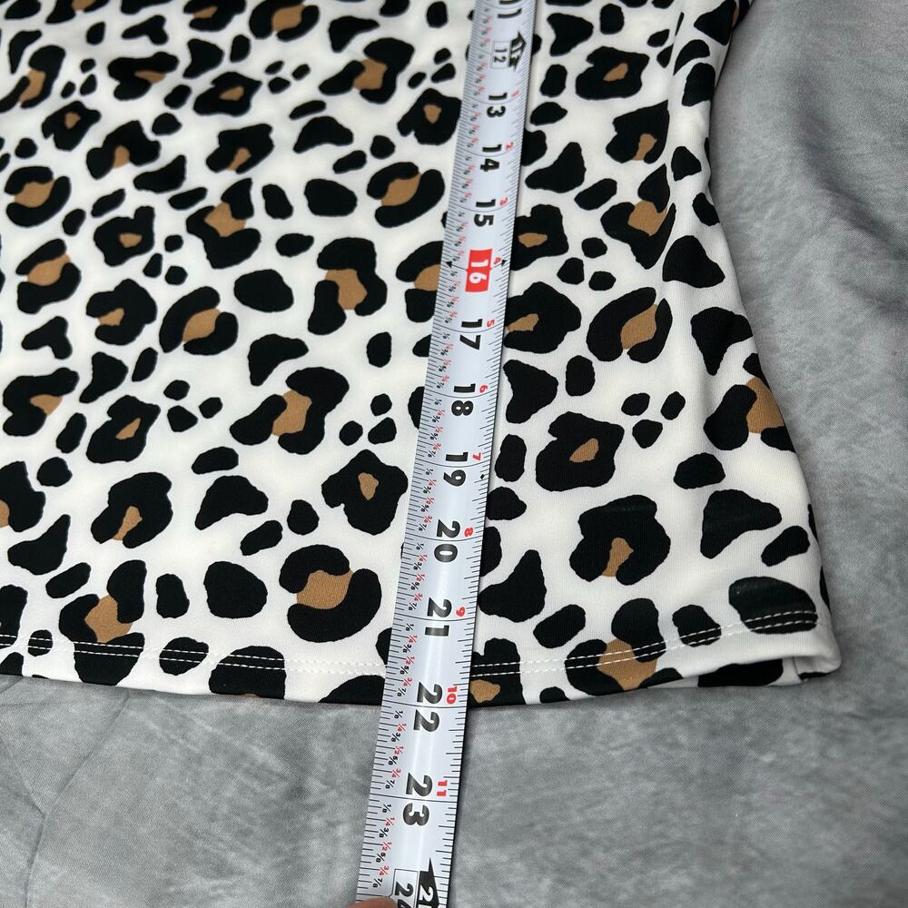 NEW Lularoe Tank Top W Med Leopard Print Scuba Fabric Athleisure Layer Piece - Picture 7 of 7